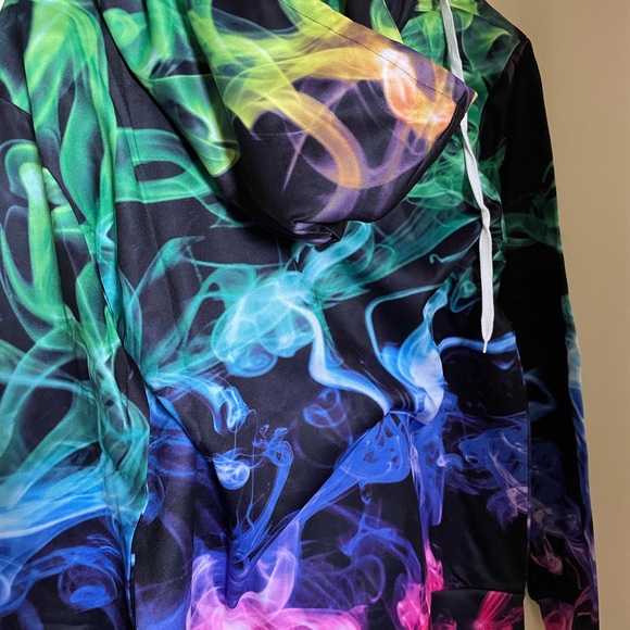Multicolour flame hoodie - Picture 3 of 3